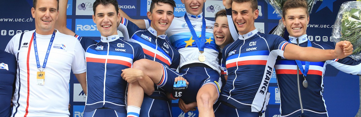 French double and German win in the junior road races