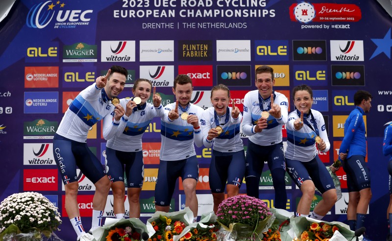 #EUROROAD23, L’ITALIE ET LA FRANCE FÊTENT LE RELAIS MIXTE