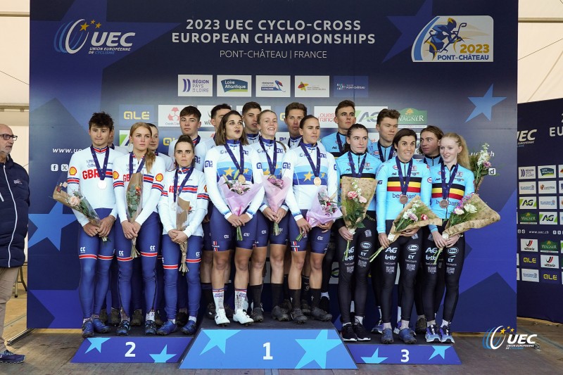 2023 UEC Cyclo-cross European Championships - Pont-Chateau - Team Relay - 03/11/2023 -  - photo Massimo Fulgenzi/SprintCyclingAgency?2023