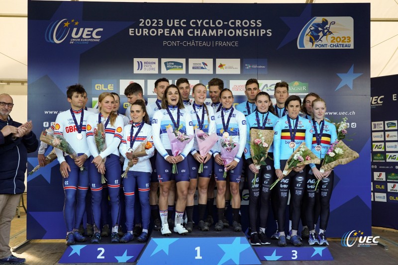 2023 UEC Cyclo-cross European Championships - Pont-Chateau - Team Relay - 03/11/2023 -  - photo Massimo Fulgenzi/SprintCyclingAgency?2023